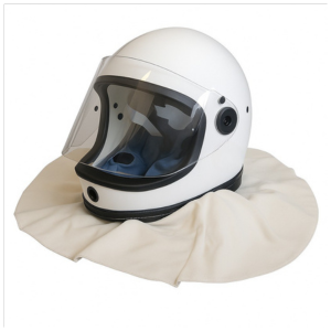 •	Casco AIR SAF PCS per sabbiatura con visiera panoramica e ventilazione assistita