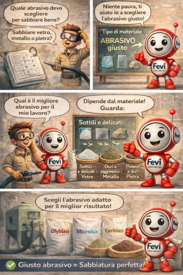 Scelta dell’abrasivo per la sabbiatrice Scelta dell’abrasivo per la sabbiatrice